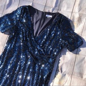 Calvin Klein | Sequin Maxi Dress Navy